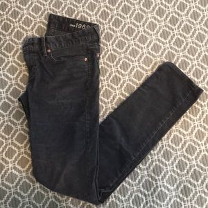 SZ 27R Gap gray skinny cords